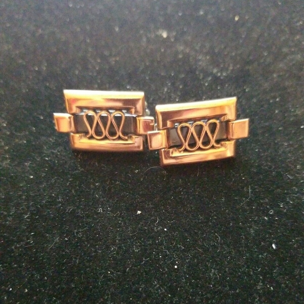 Vintage Signed Renoir Copper Clip On Earrings